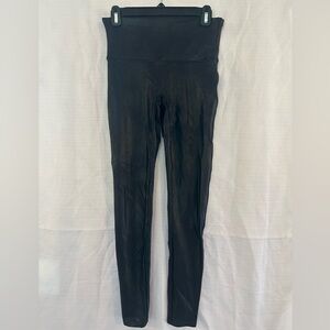 SPANX Black High-Waisted Leggings, size L